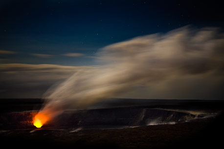 Halemaumau Crater at Night - Photo Credit: Ken Goodrich, kengoodrich.net